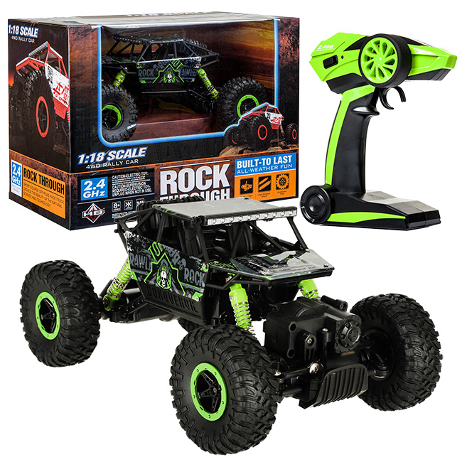 RC auto Rock Crawler HB 2.4GHz 1:18 zelené KX9643_1