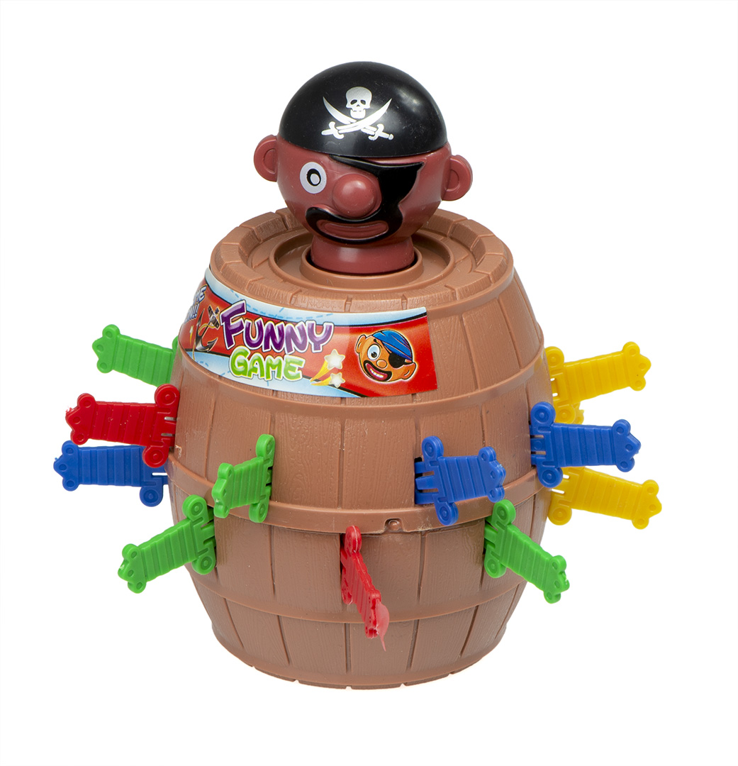 Arkádová hra Mad Pirate barrel Stab the pirate 9 x 9 x 12,5 cm KX7876