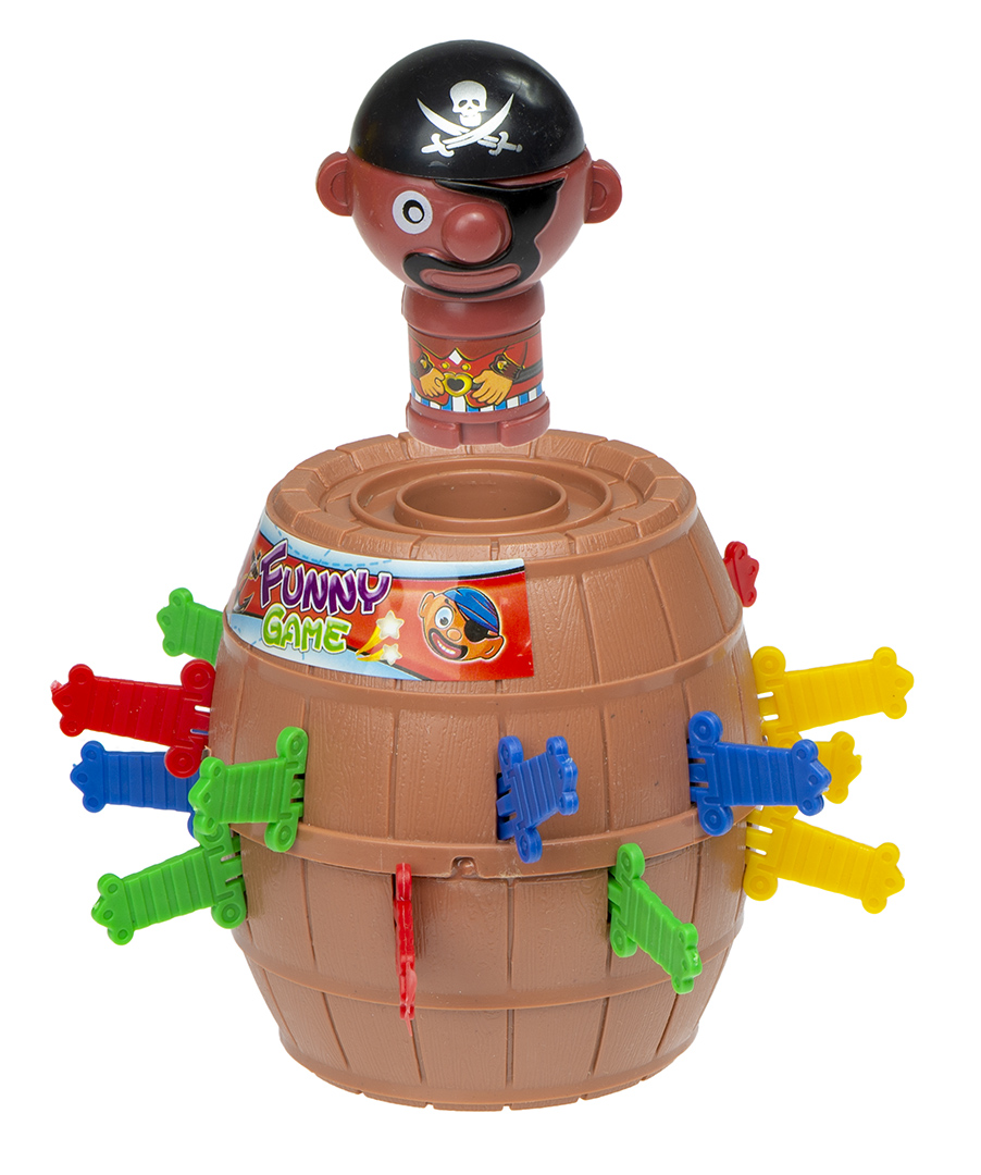 Arkádová hra Mad Pirate barrel Stab the pirate 9 x 9 x 12,5 cm KX7876