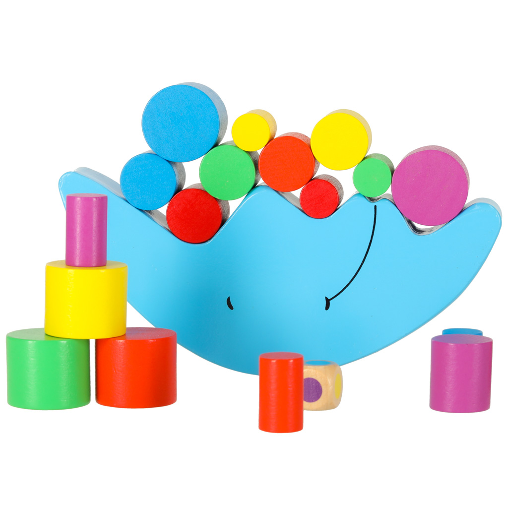 Montessori dřevěná balanční arkádová hra Měsíc KX7295