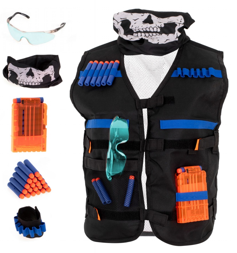 Taktická vesta s příslušenstvím pro odpalovací zařízení NERF+ KX7446