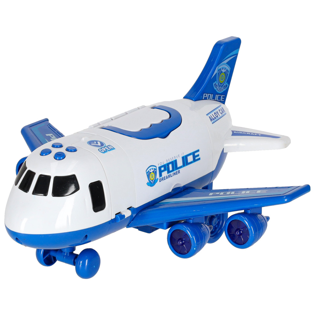 Letadlo Transporter + 3 policejní vozy KX6684_1