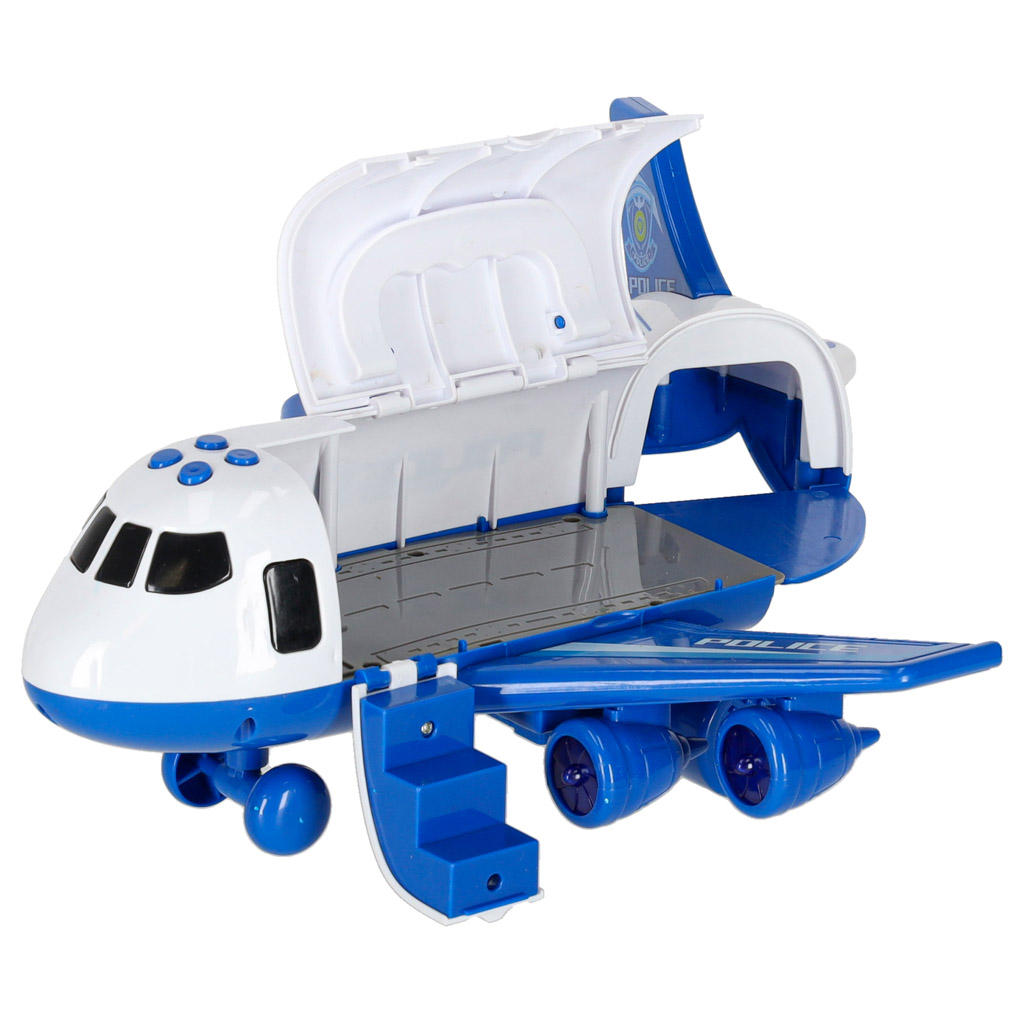 Letadlo Transporter + 3 policejní vozy KX6684_1