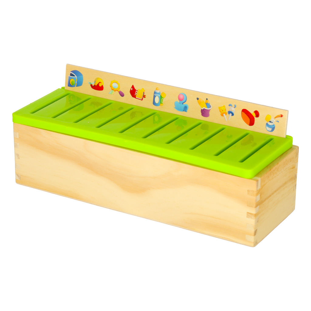 Dřevěný třídič puzzle odpovídající obrázky KX6213