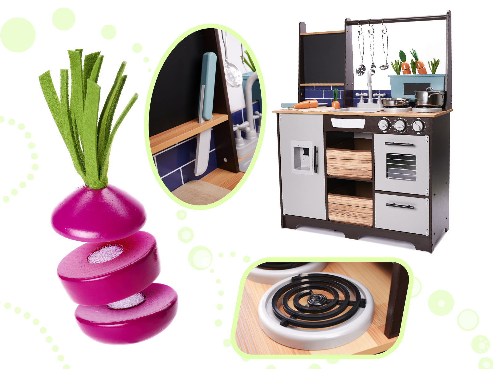 Dětská dřevěná kuchyňka MDF s příslušenstvím LOFT XXL 96cm KX6286