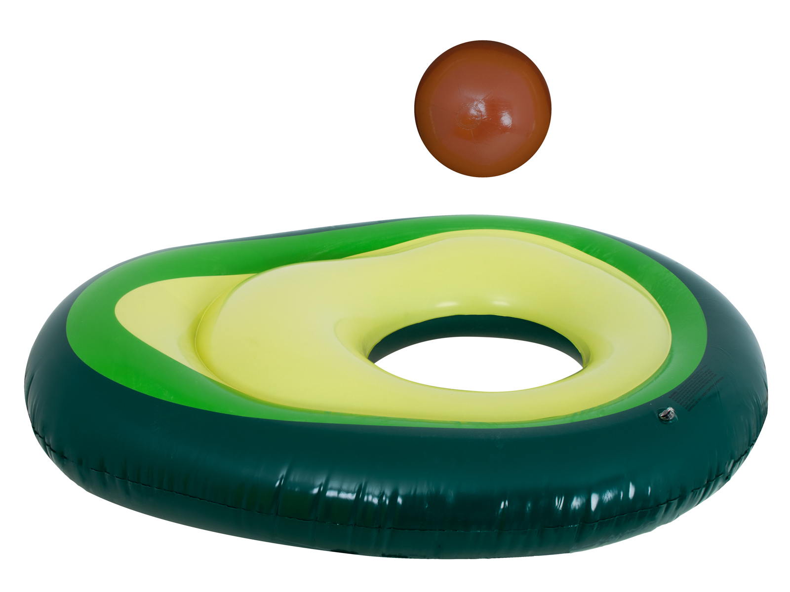Nafukovací plavecká matrace s avokádovým míčem se semínky 150 cm XL KX6158