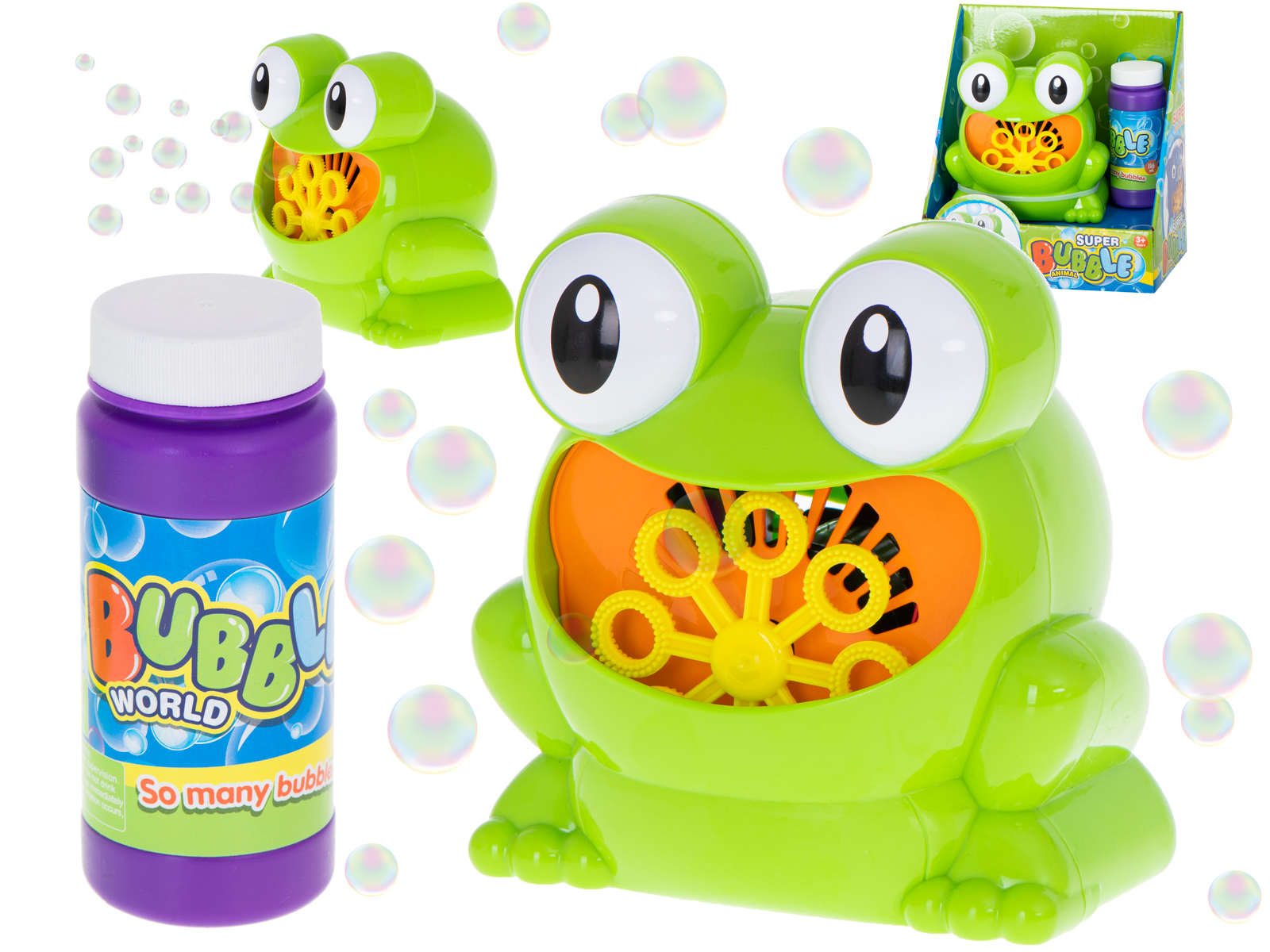 Seifenblasenmaschine Flüssigkeit Frosch Frosch