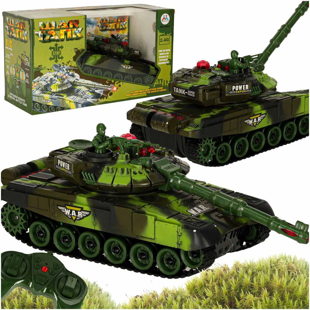 RC válečný tank 9993 2,4 GHz lesní kamufláž KX6036