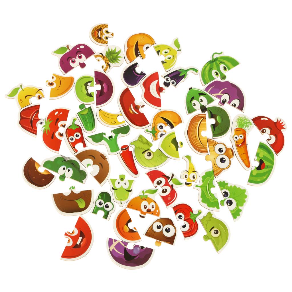 Ovocné/zeleninové plechové puzzle 25 skládaček KX6019
