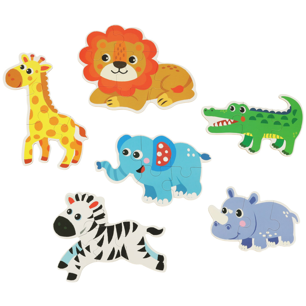 Puzzle v plechovce safari zvířata 25 puzzle KX6015