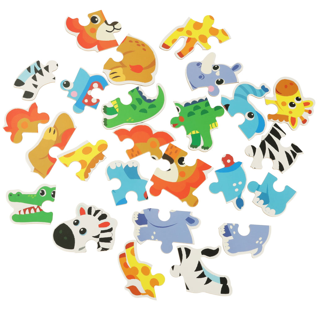 Puzzle v plechovce safari zvířata 25 puzzle KX6015