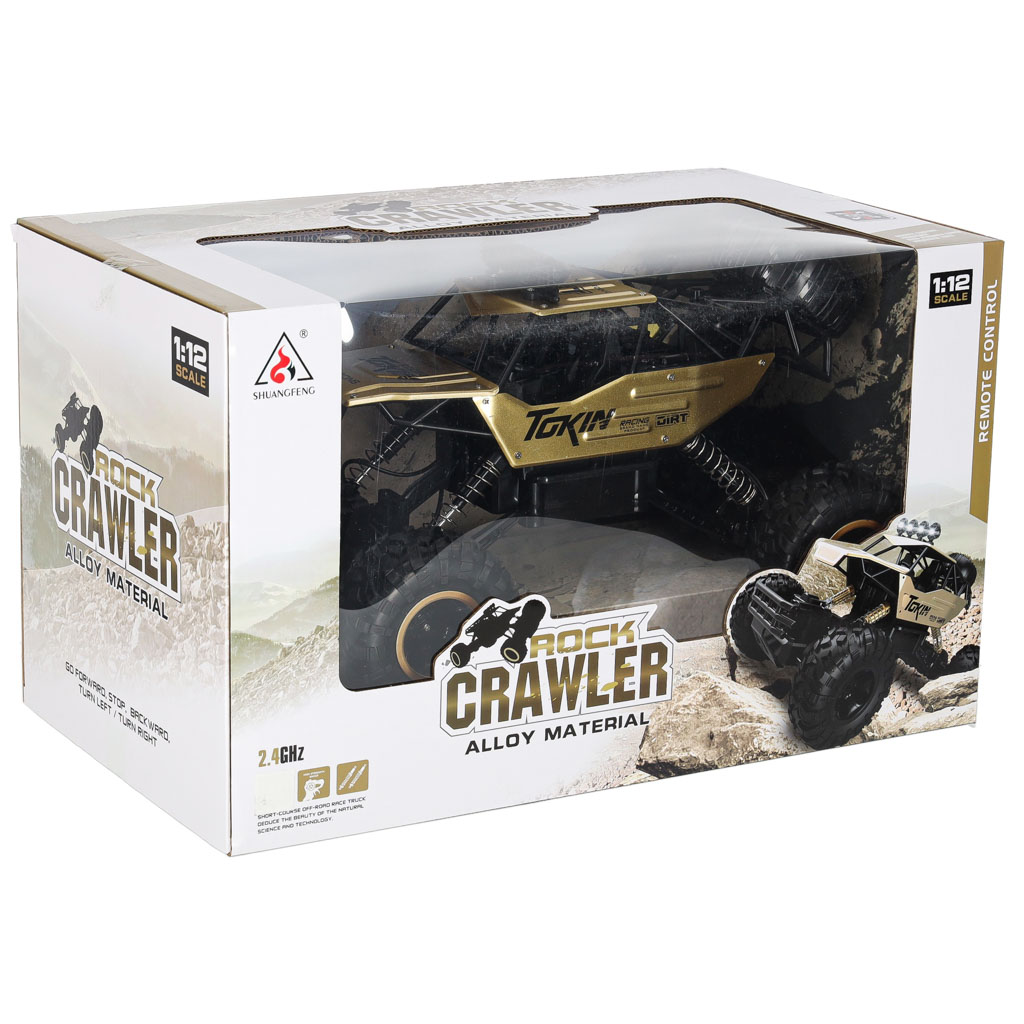 RC car Rock Crawler 1:12 4WD METAL gold - Ikonka - Hurtownia