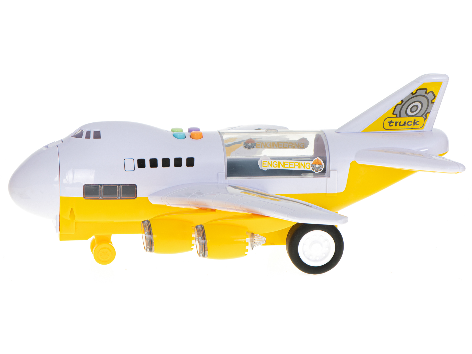 Letadlo Transporter + 6 vozů stavební vozidla boční/přední KX5987
