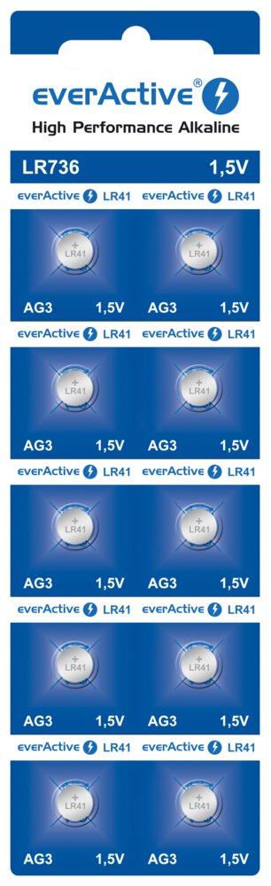 Bateria everActive Alkaline G3 LR736 blister 10szt. KX5876