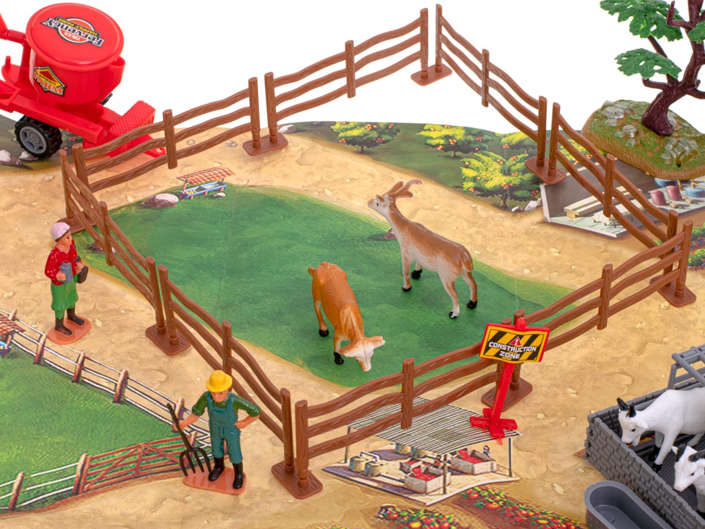 Statek se zvířaty a stroji 49ks. KX5837