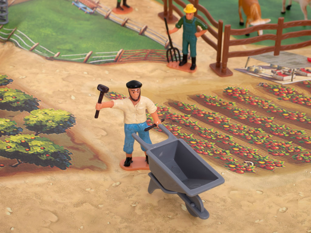 Statek se zvířaty a stroji 49ks. KX5837