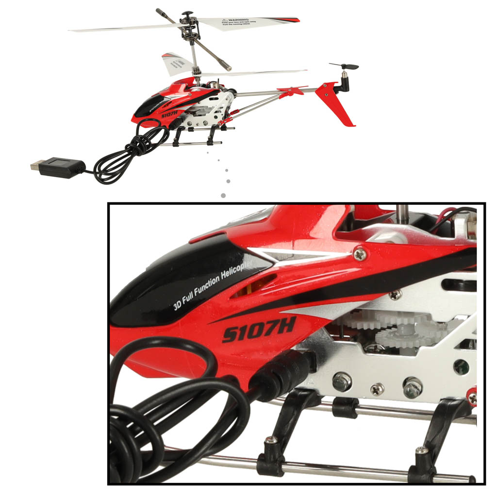 SYMA S107H RC vrtulník 2,4GHz RTF červený KX7228_2
