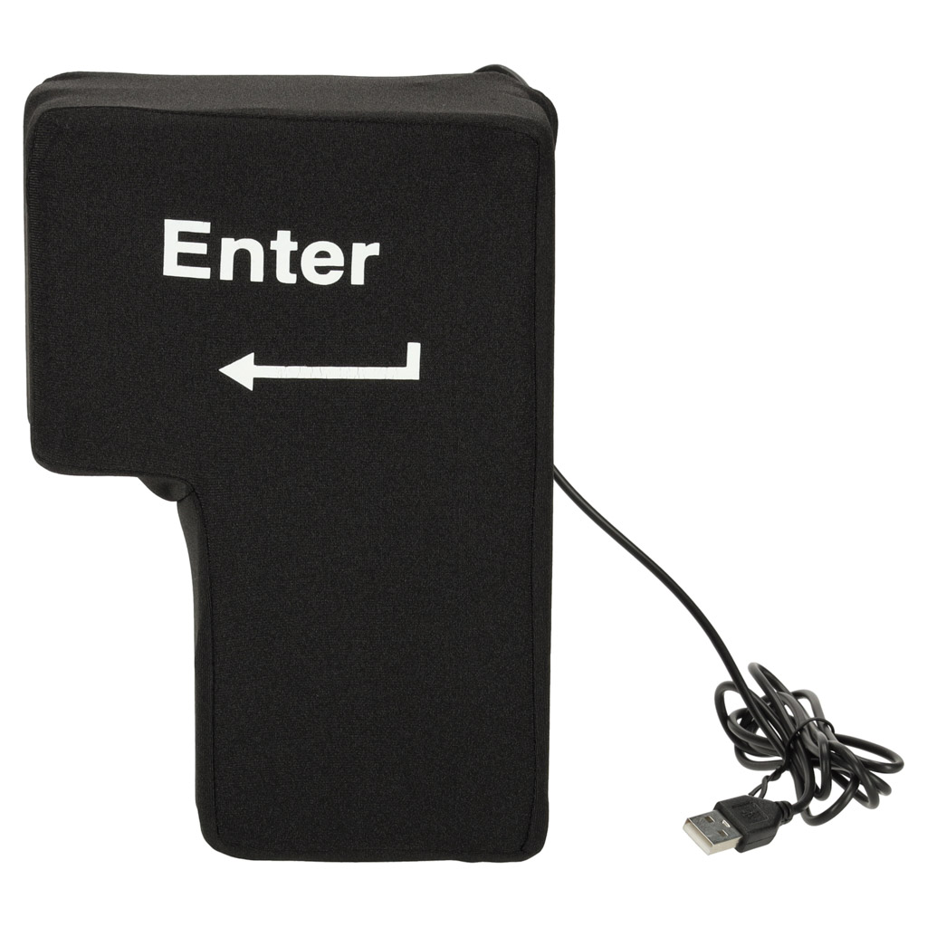 Velký antistresový polštář USB pro klávesu ENTER KX7674