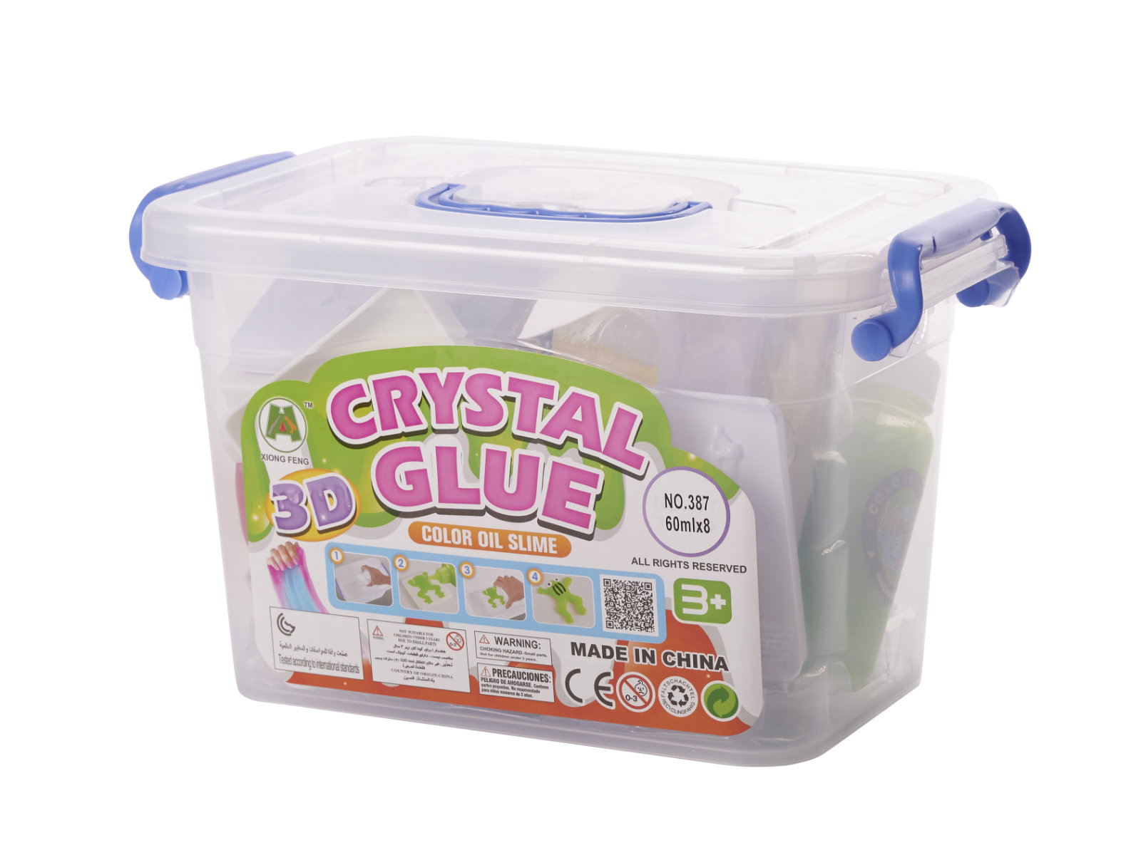 Klej crystal glue slime 3D zestaw 26el. KX5903