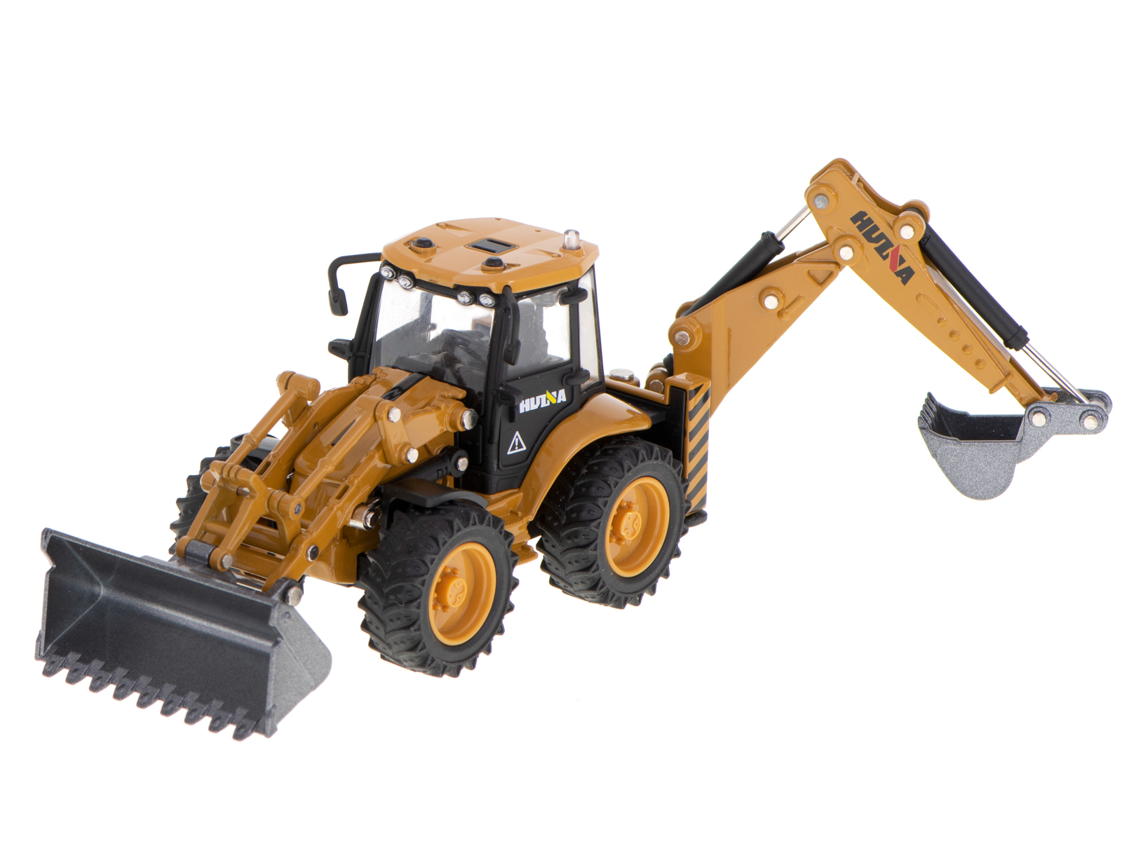 Bagr s nakladačem, buldozer s lžící Kovový model H-toys 1704 1:50 KX5927