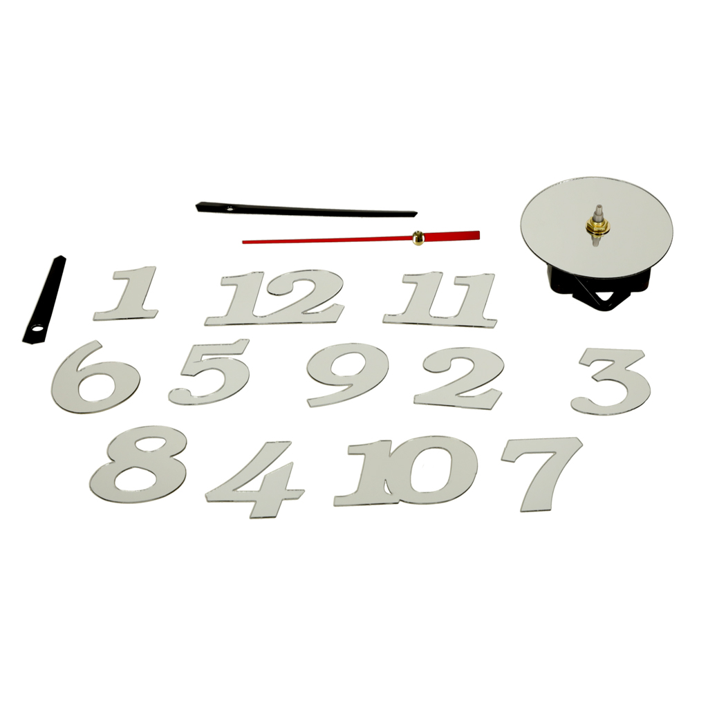 Nástěnné hodiny stříbrné 12 hodin KX9714_1