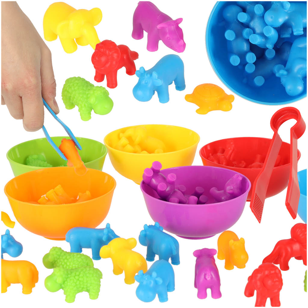 Zvířata safari vzdělávací učení počítat montessori 36el. KX5698