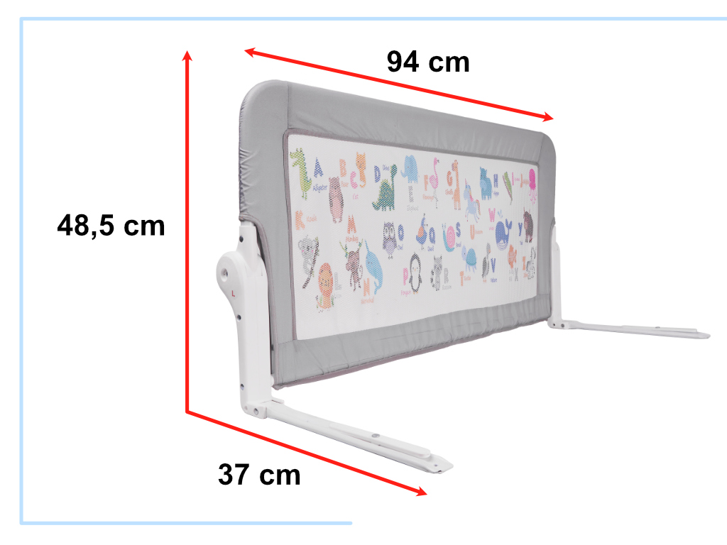 Bezpečnostní zábrana zábrana postele 90cm zvířata KX5318