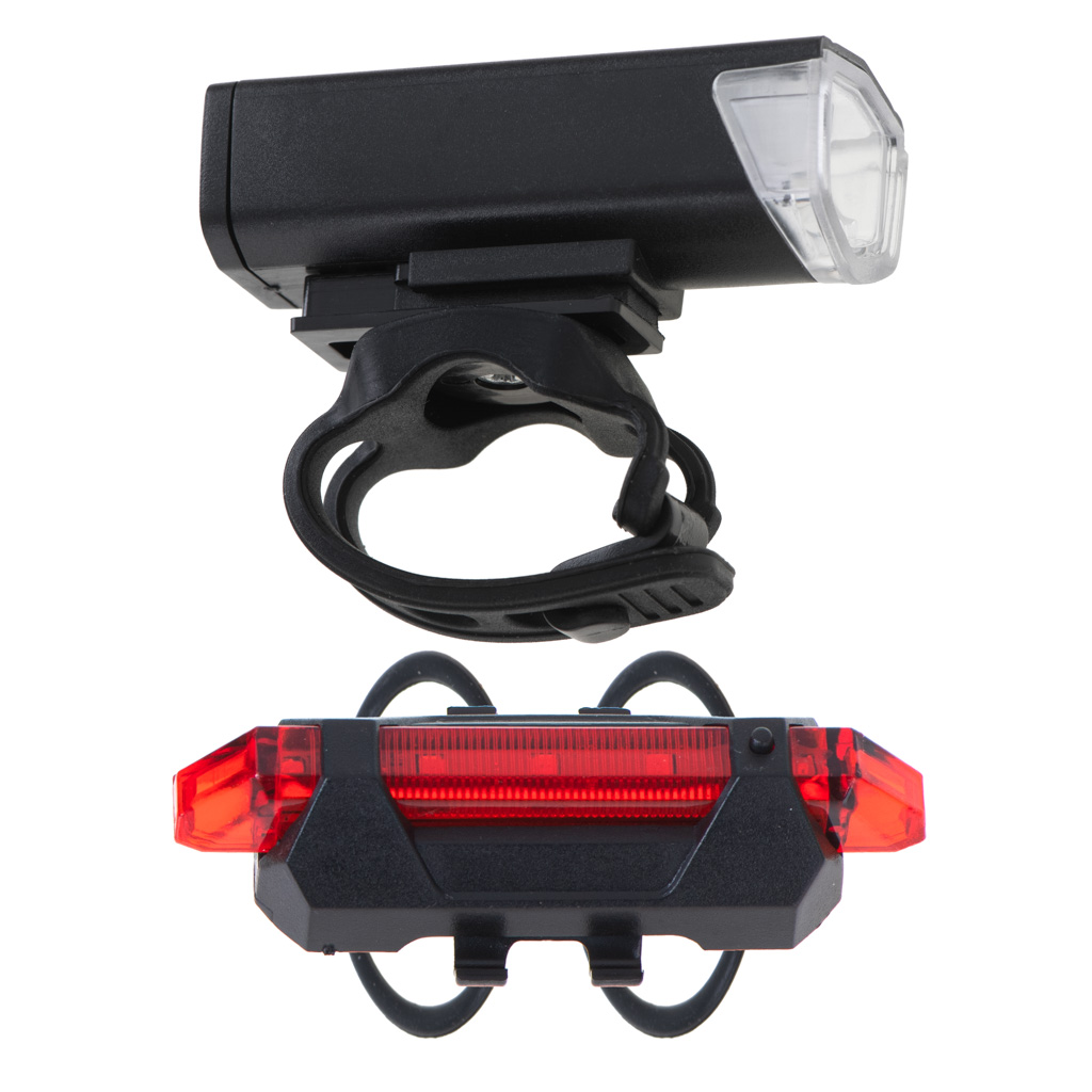 Sada LED světel pro jízdní kola zadní-přední USB KX5398