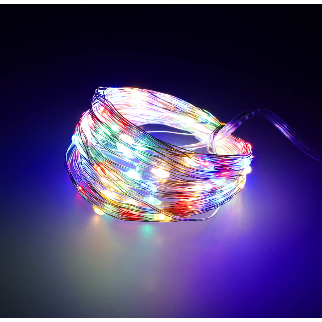 Dekorativní drátěná svítidla LED 10m 100LED multicolour KX5253_2