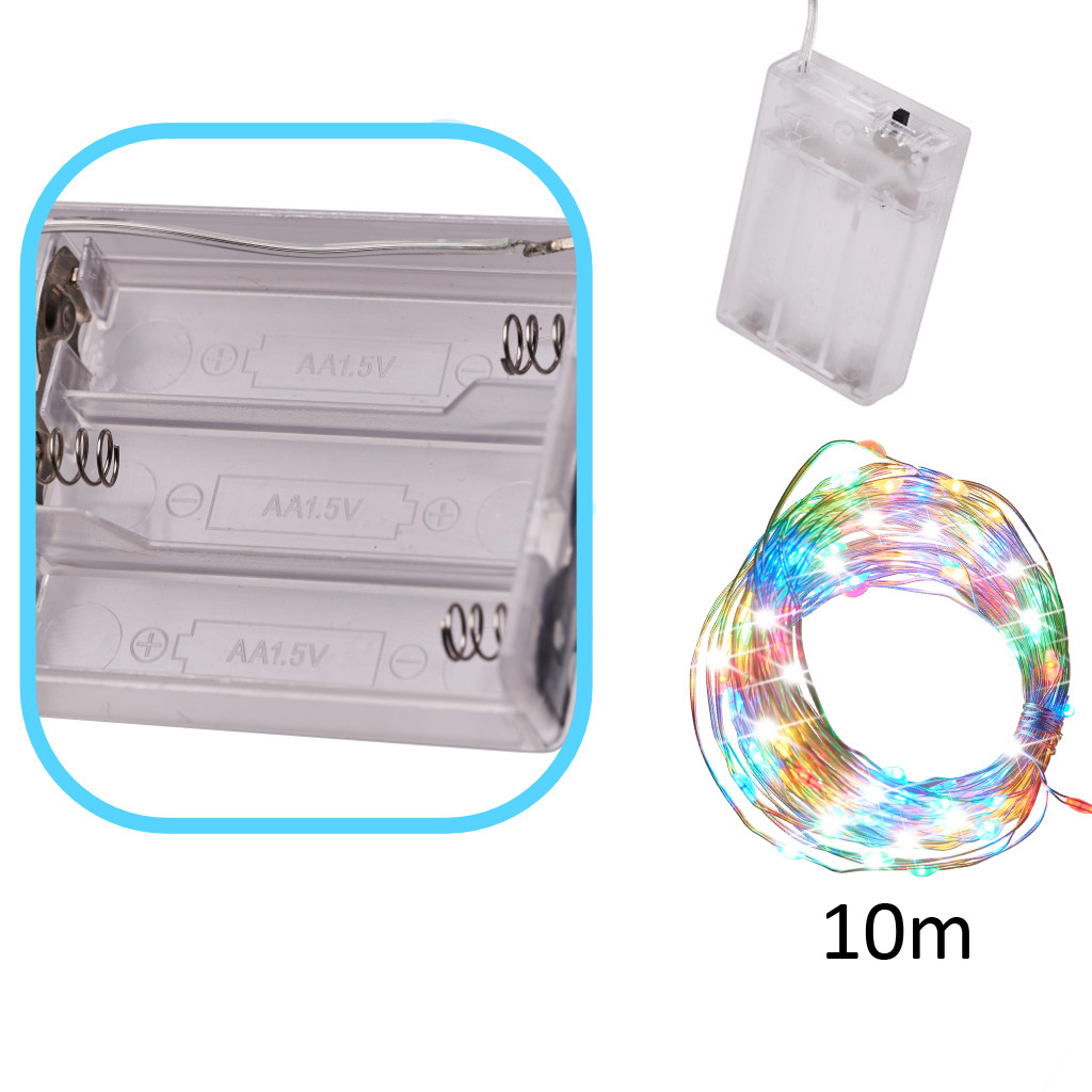 Dekorativní drátěná svítidla LED 10m 100LED multicolour KX5253_2