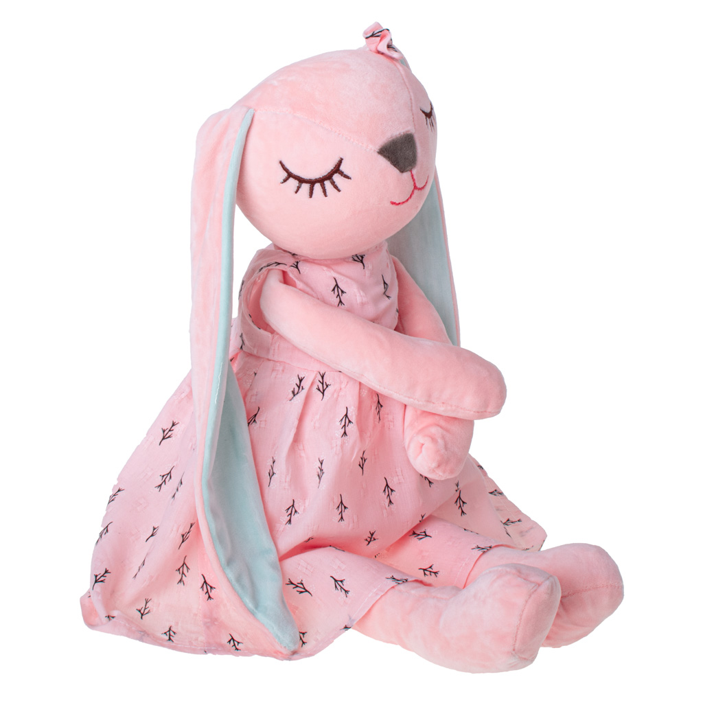 Plyšový maskot králík růžový 52cm KX5222