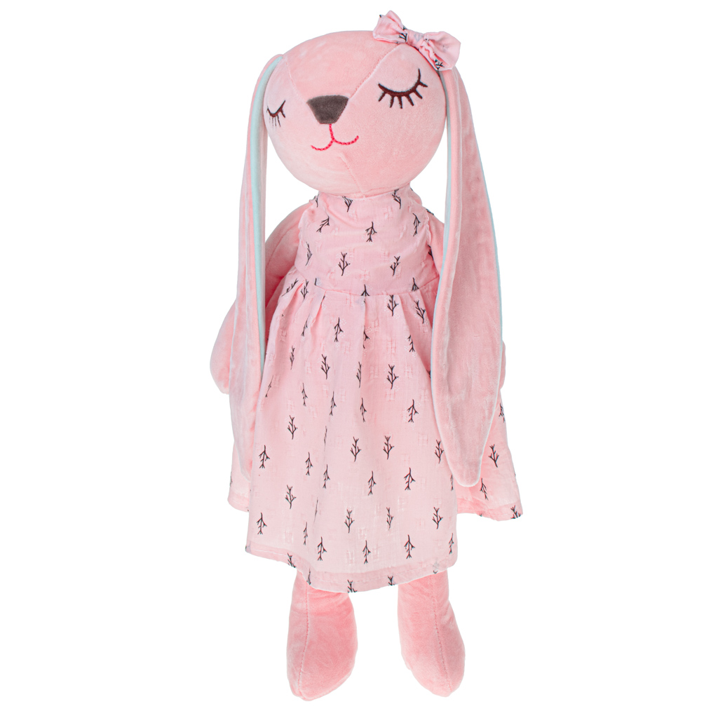 Plyšový maskot králík růžový 52cm KX5222