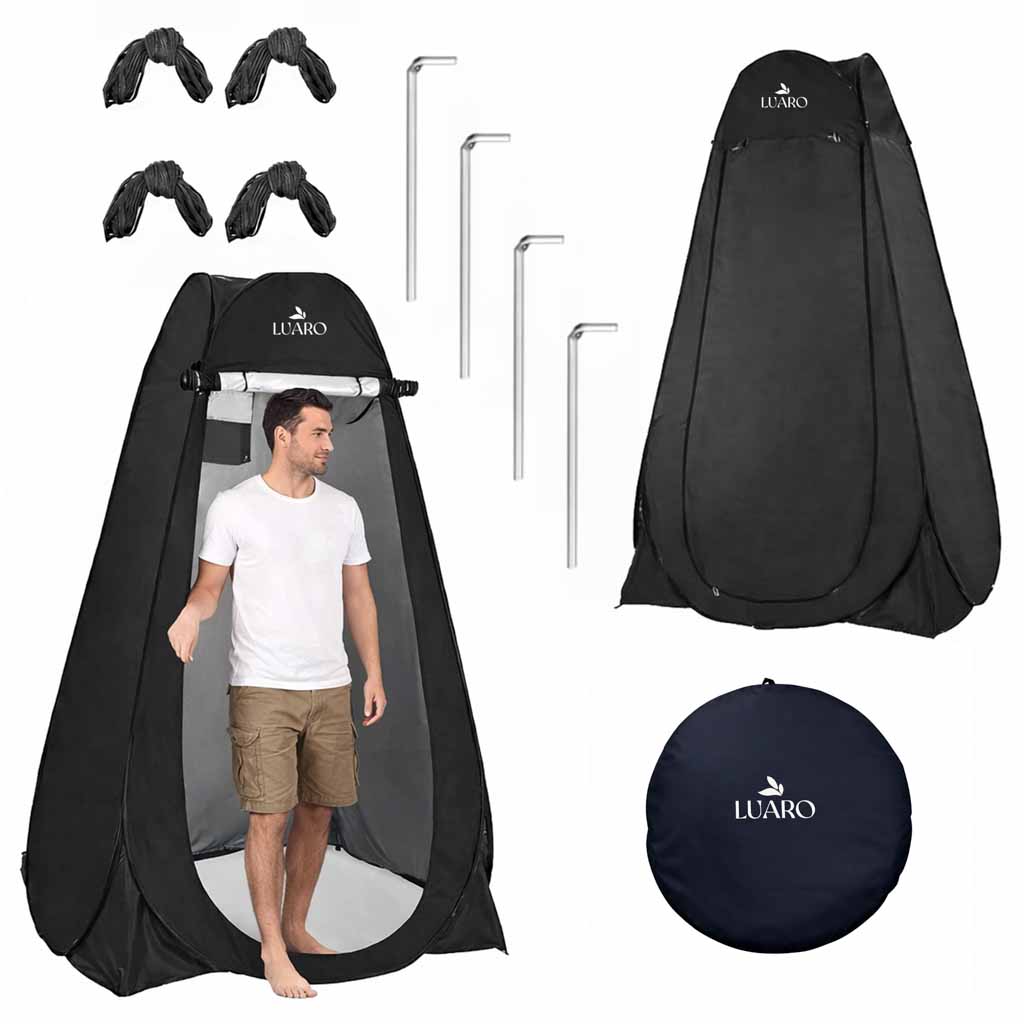 Zeltdusche Umkleidekabine tragbares wc schwarz