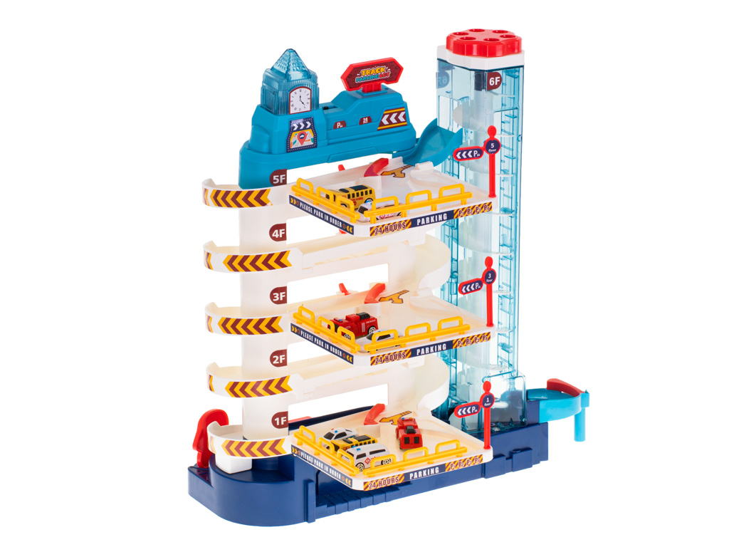 Parkovací garáž 5 úrovní elektrický výtah + rohož + 8 aut KX5530