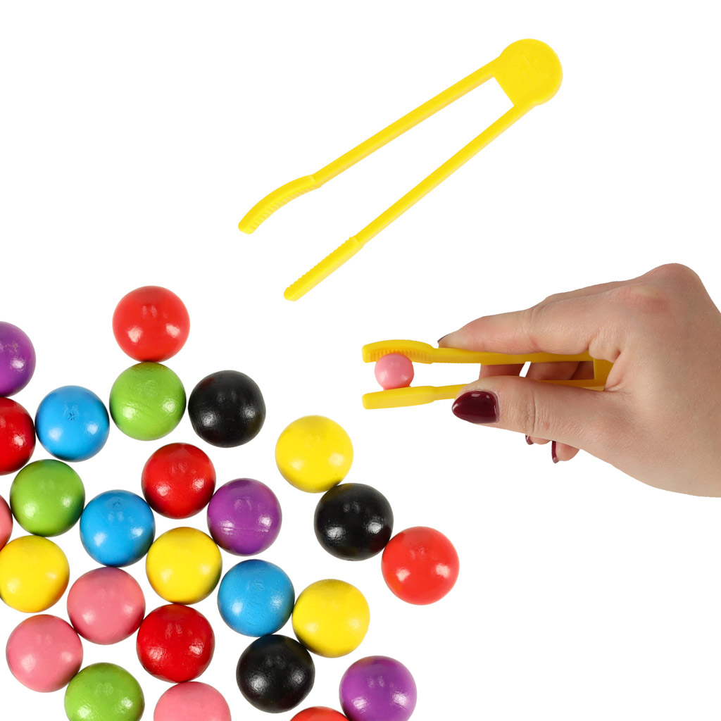 Vzdělávací puzzle barevné montessori kuličky KX5297