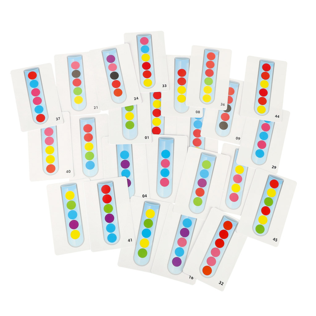 Vzdělávací puzzle barevné montessori kuličky KX5297