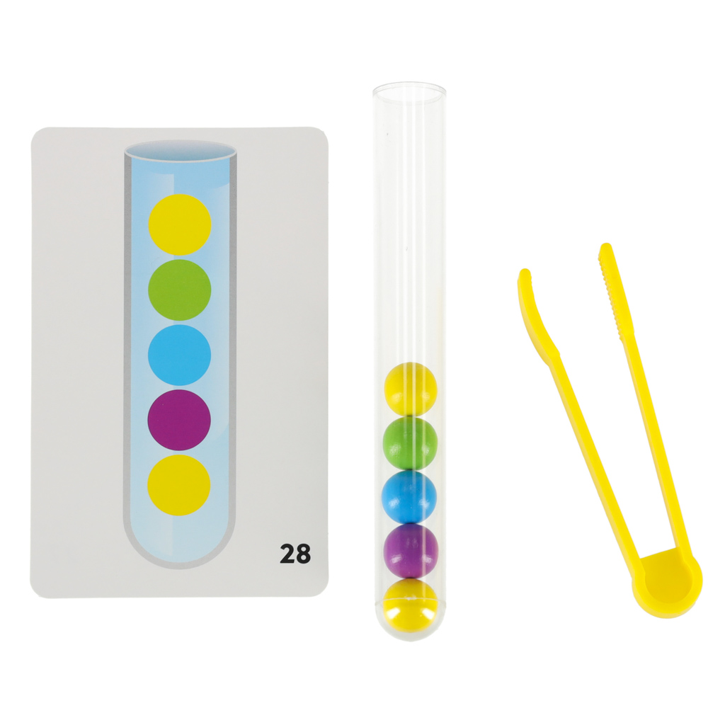 Vzdělávací puzzle barevné montessori kuličky KX5297