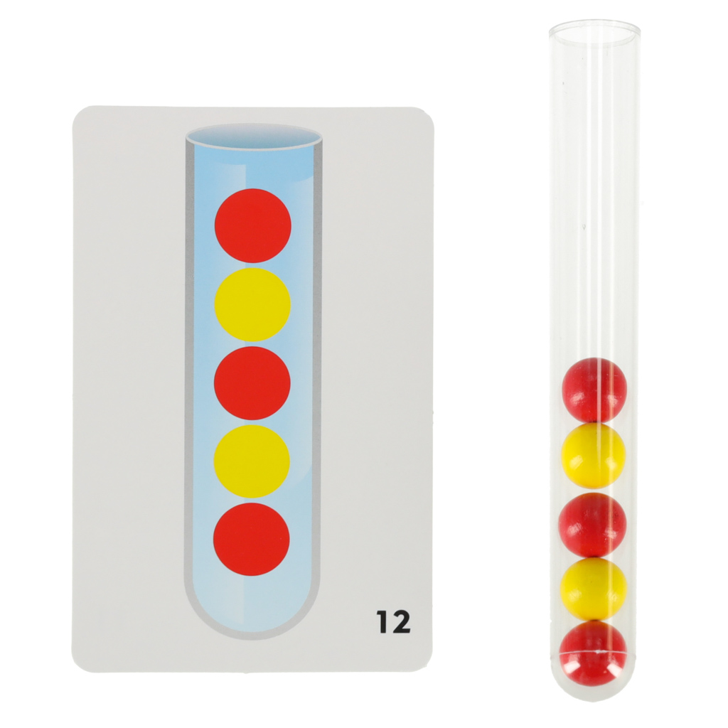 Vzdělávací puzzle barevné montessori kuličky KX5297
