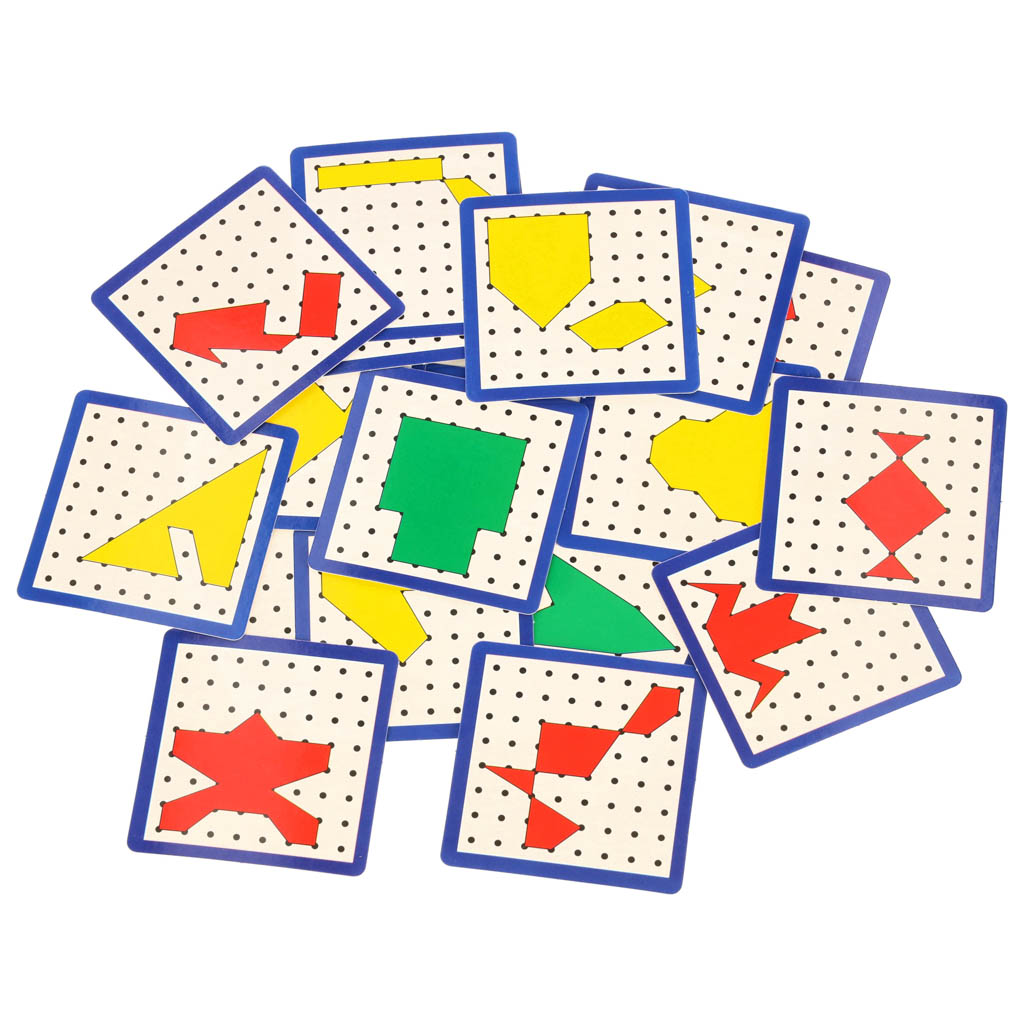 Geoboard geoplan dřevěná skládačka vytvářející tvary pomocí gumiček KX5177