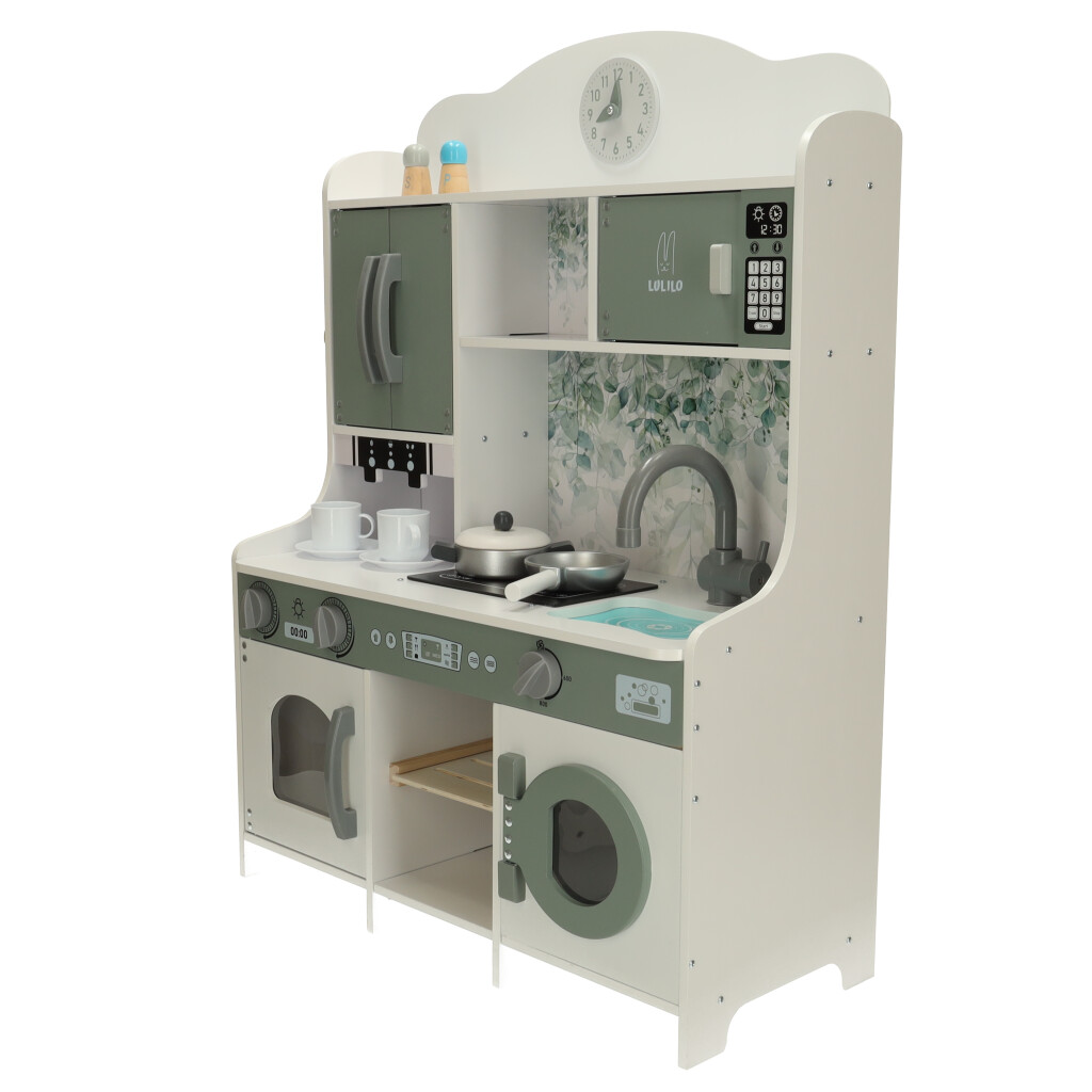 Dřevěná kuchyňská linka MDF LULILO Saliko s kávovarem na espresso KX4910