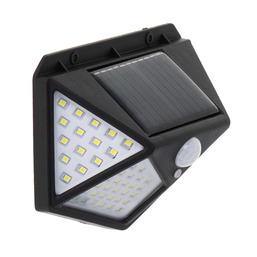 Solární lampa se senzorem pohybu a soumraku 100 LED KX5087