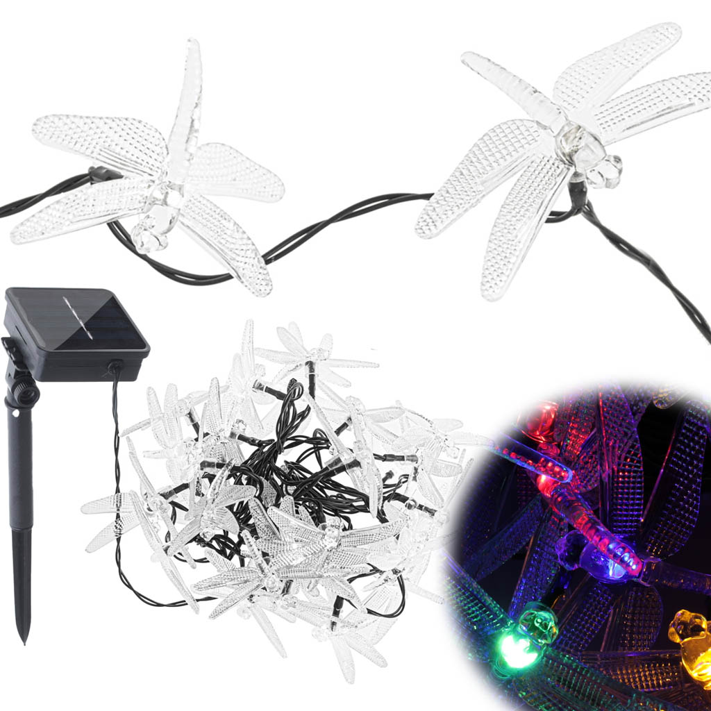 Solární zahradní osvětlení vážka 6,5 m 30LED multicolour KX4968_1