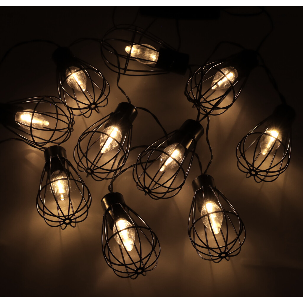 Zahradní osvětlení solární žárovky girlanda půda 10LED KX4971