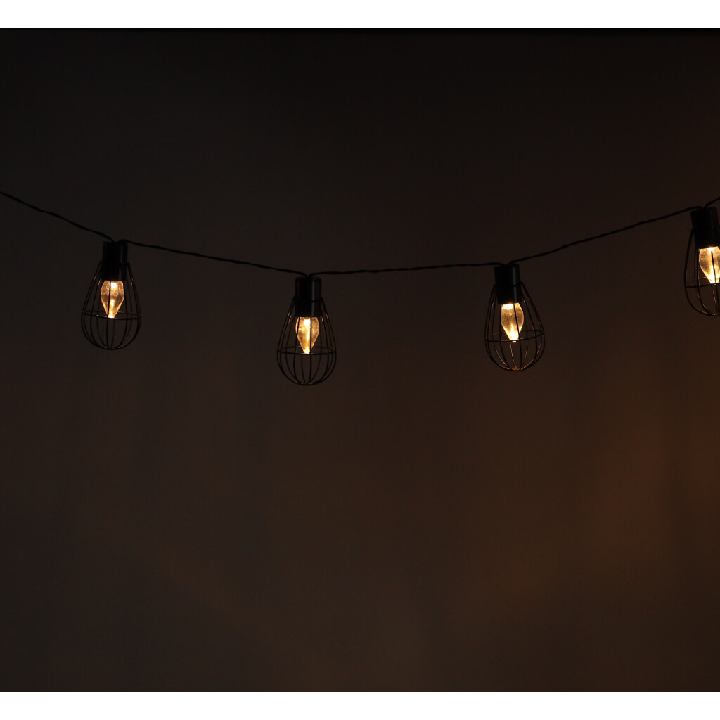 Zahradní osvětlení solární žárovky girlanda půda 10LED KX4971
