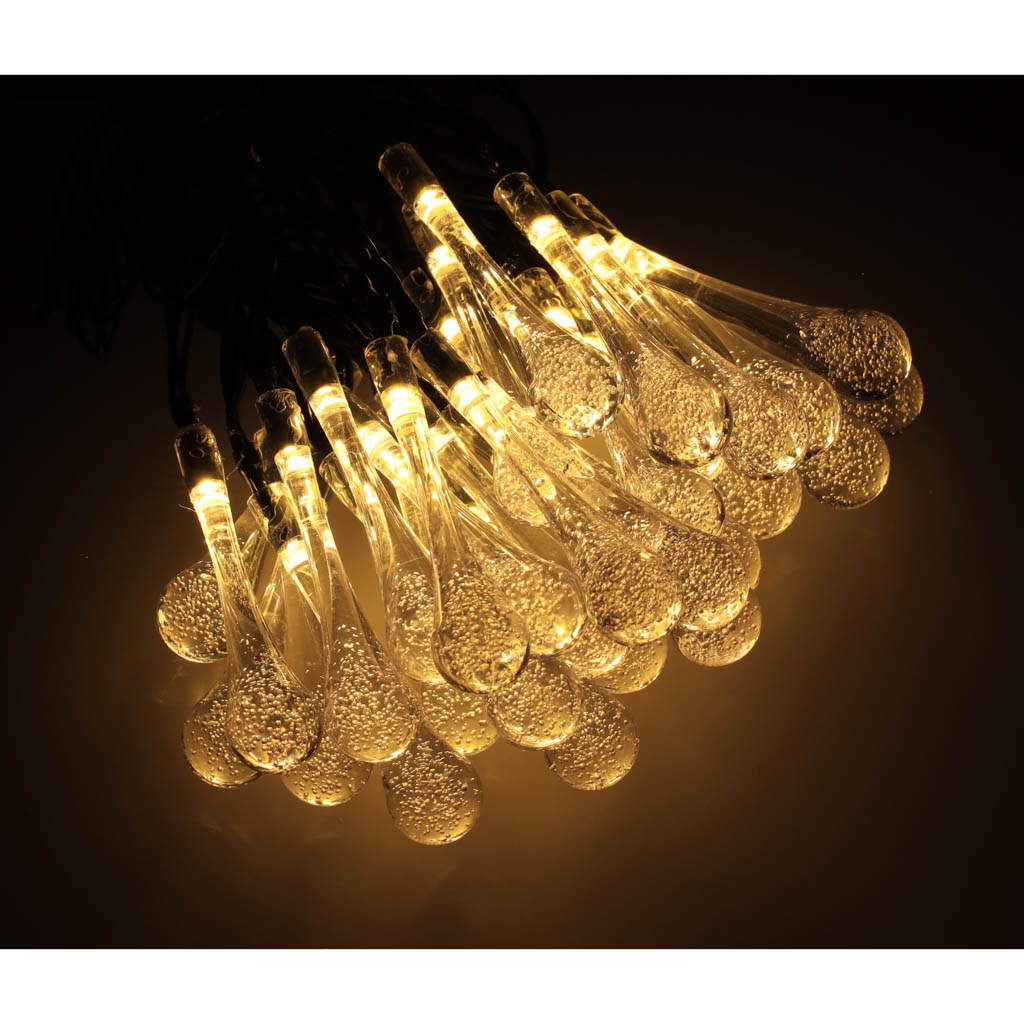 Solární zahradní světla s rampouchy 6,5 m 30LED teplá bílá KX4967