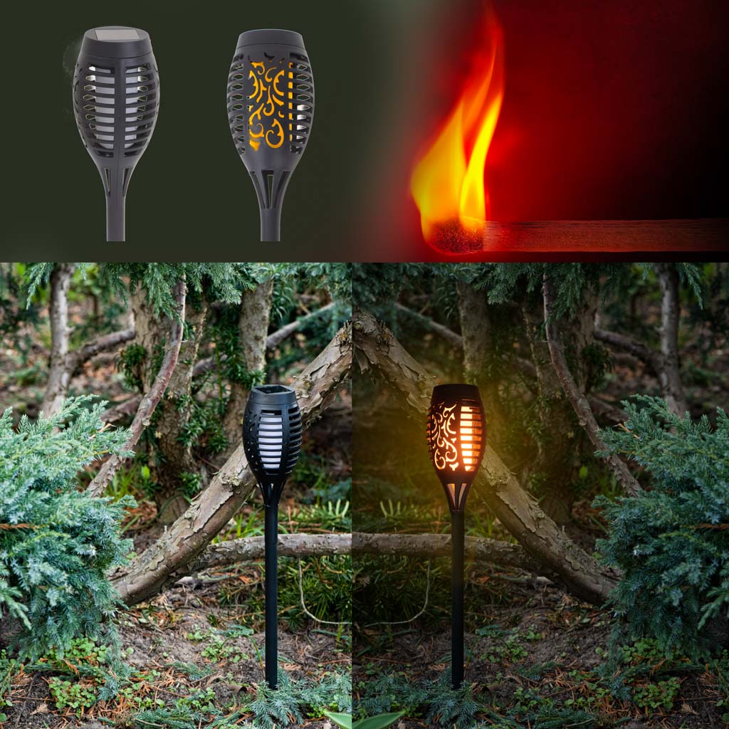 Solární zahradní svítilny 12LED 4ks. KX4966