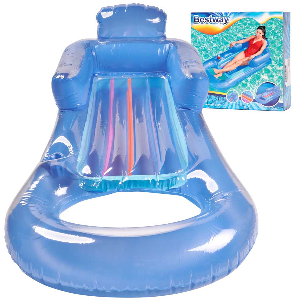 BESTWAY 43028 Nafukovací židle s matrací modrá KX5001