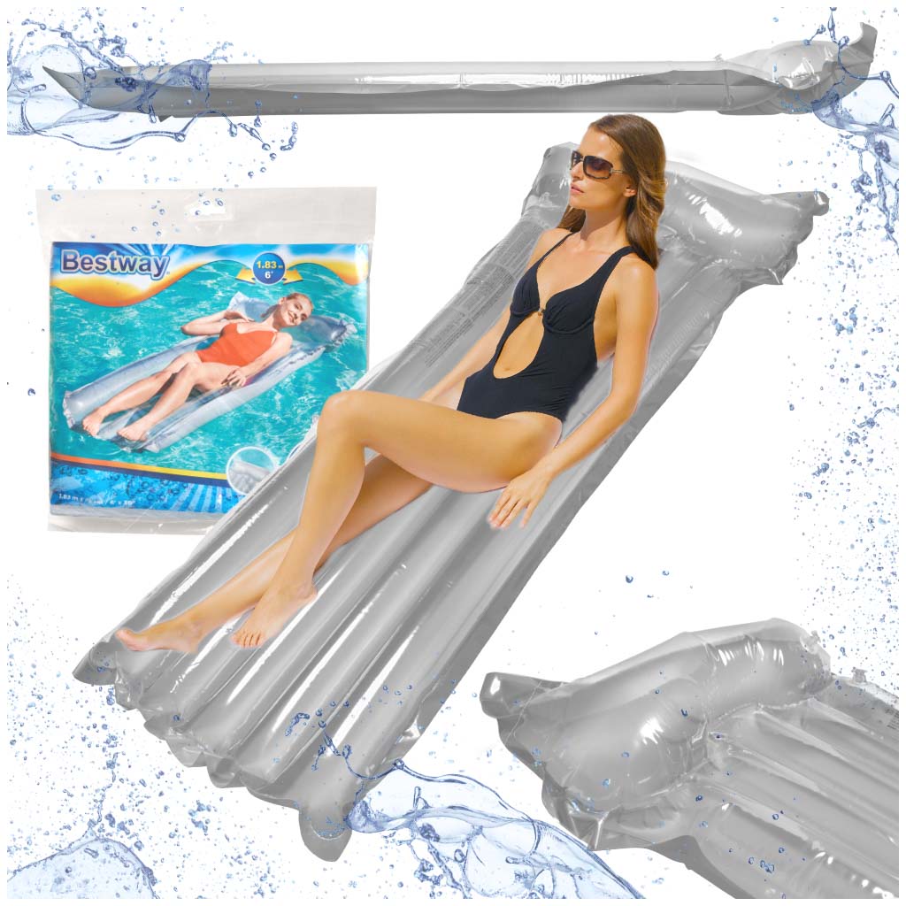 BESTWAY 44013 Nafukovací plavecká matrace šedá KX4999