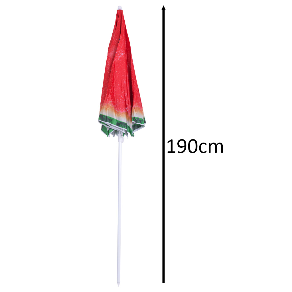 Plážový zahradní slunečník nastavitelný 150cm rozbitý meloun KX4983