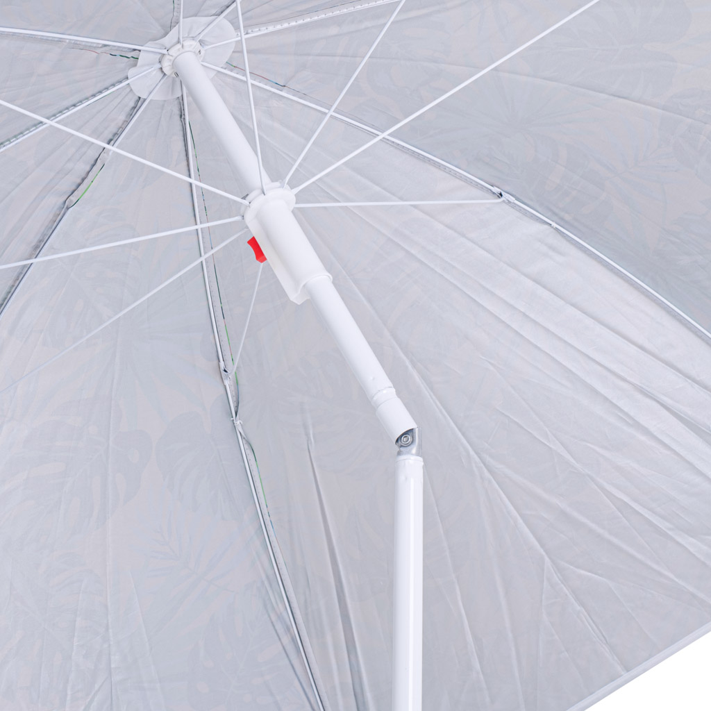 Plážový zahradní slunečník nastavitelný 150 cm zlomené listy KX4983_1